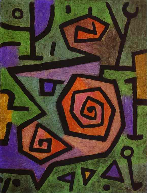 Heroic Roses painting - Paul Klee Heroic Roses art painting